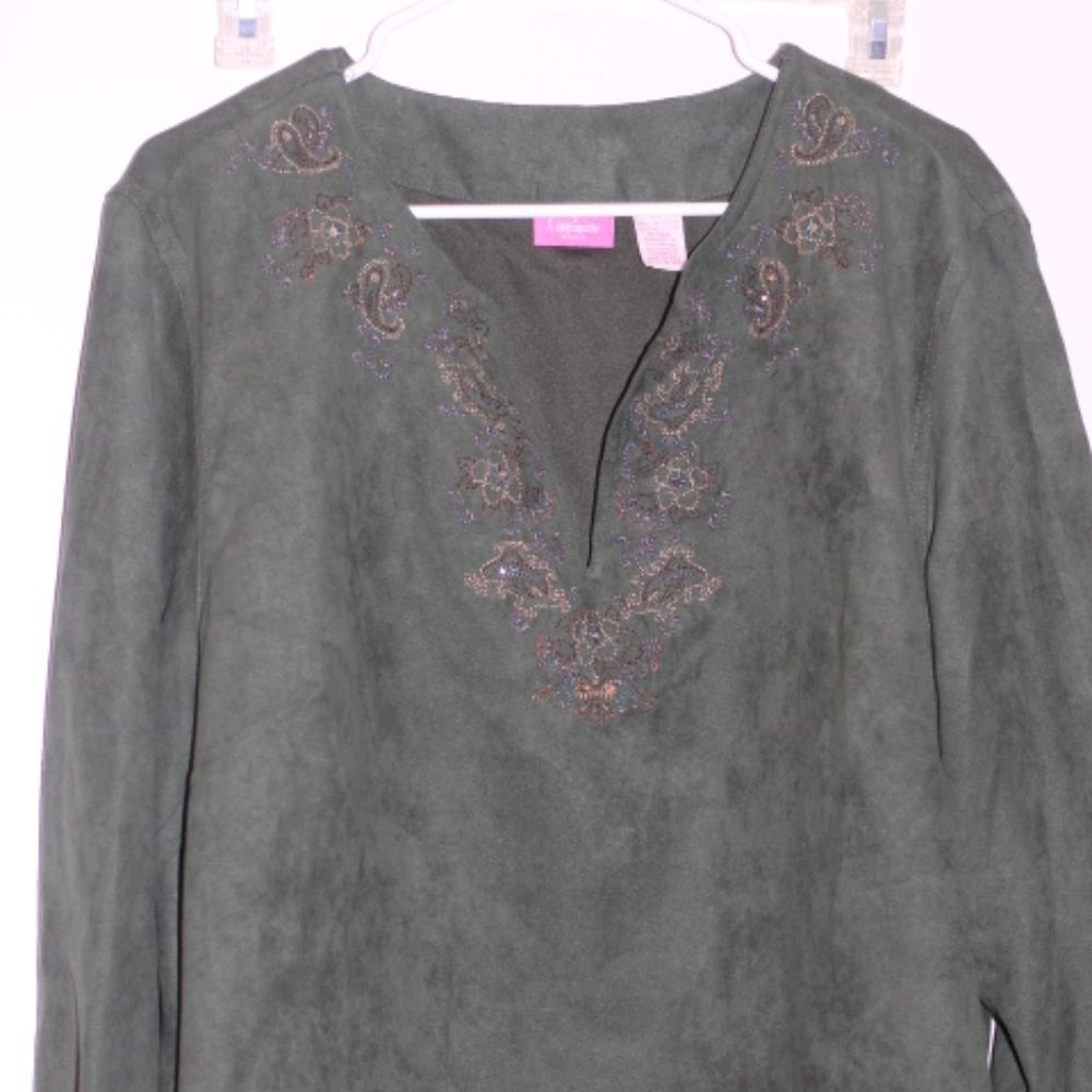 Cappagallo Womens Plus size long sleeve Blouse